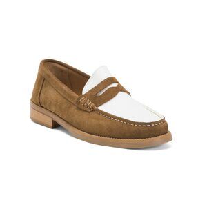 GREATS Cuoio Made In Italy Suede Essex Penny Loafers